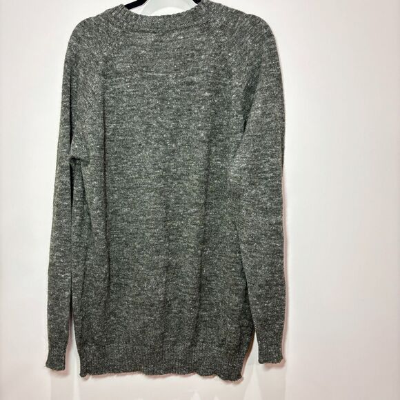 Peruvian Link Alpaca Marled Green Sweater Pullover Women XL V-neck Soft Relaxed - Picture 7 of 10
